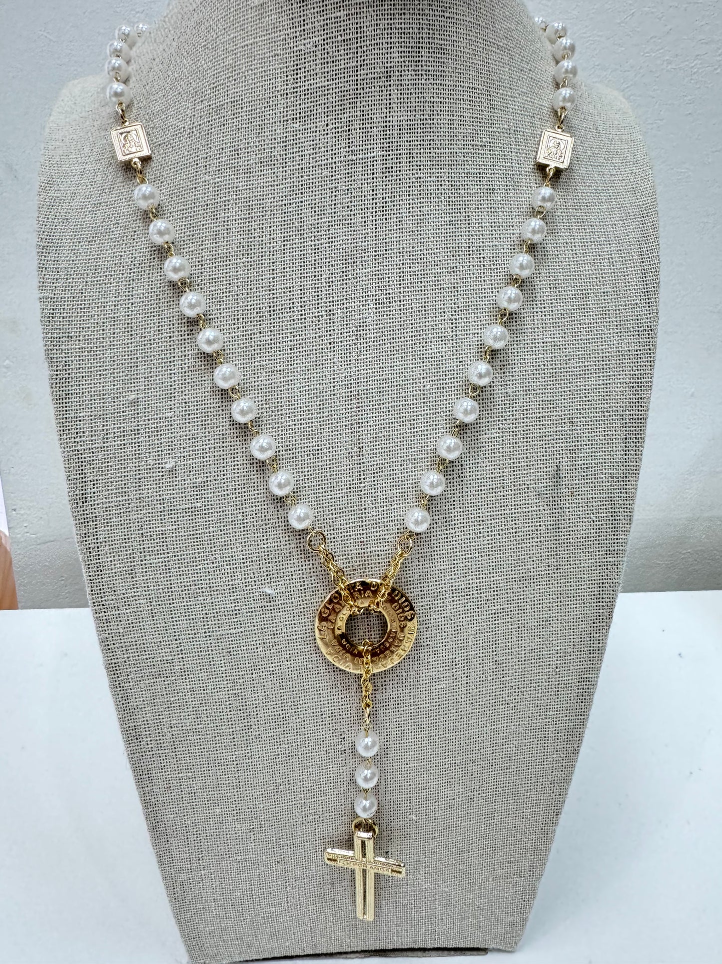 Pearl Rosary Necklace