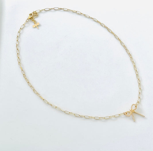 Bow chain necklace